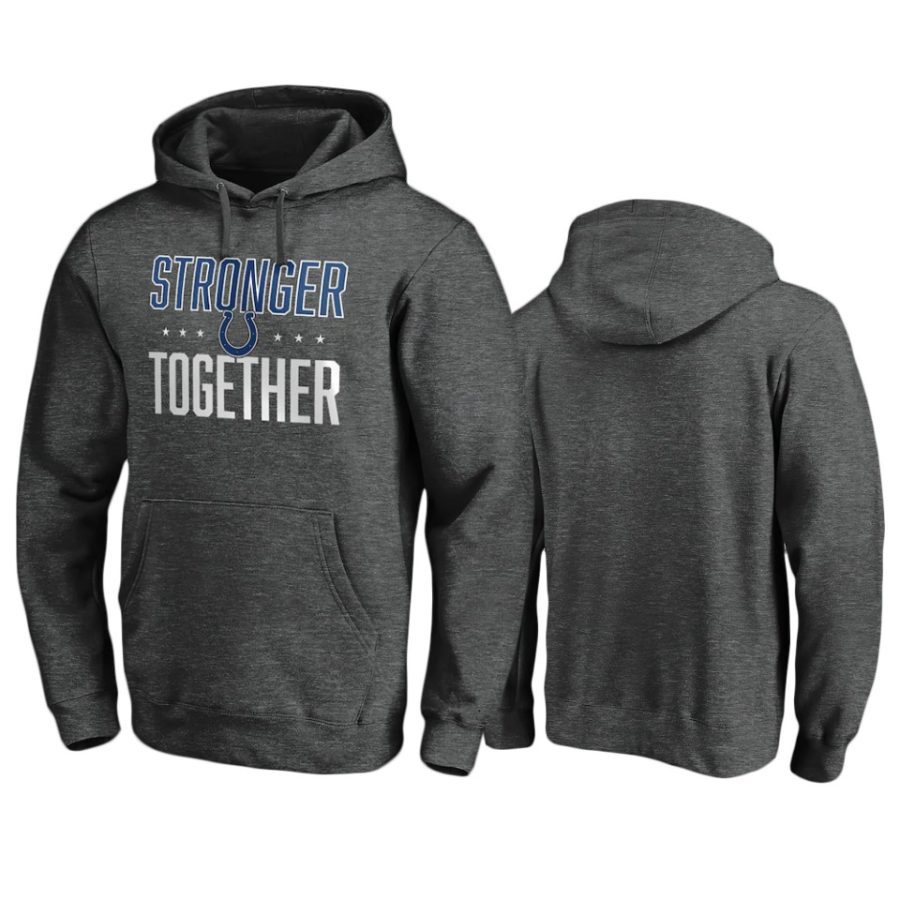 colts heather charcoal stronger together hoodie