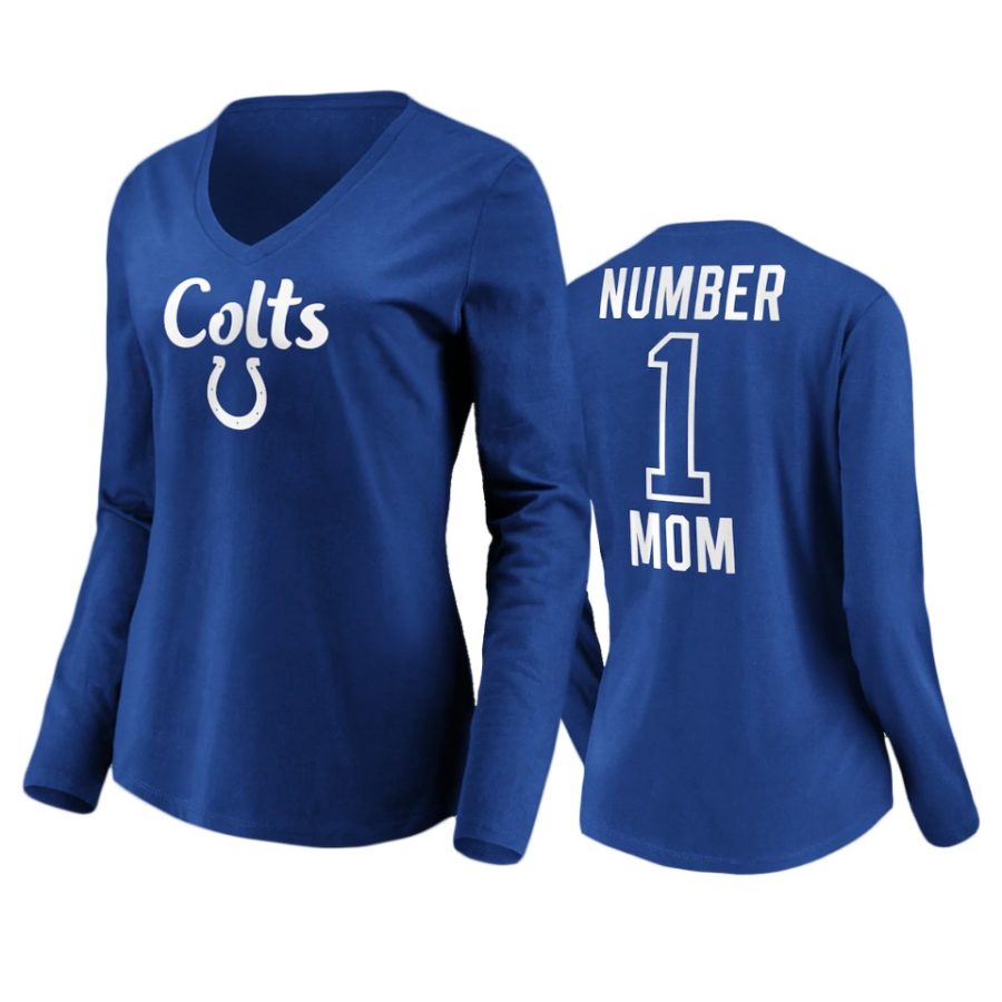 colts number one mom royal t shirt