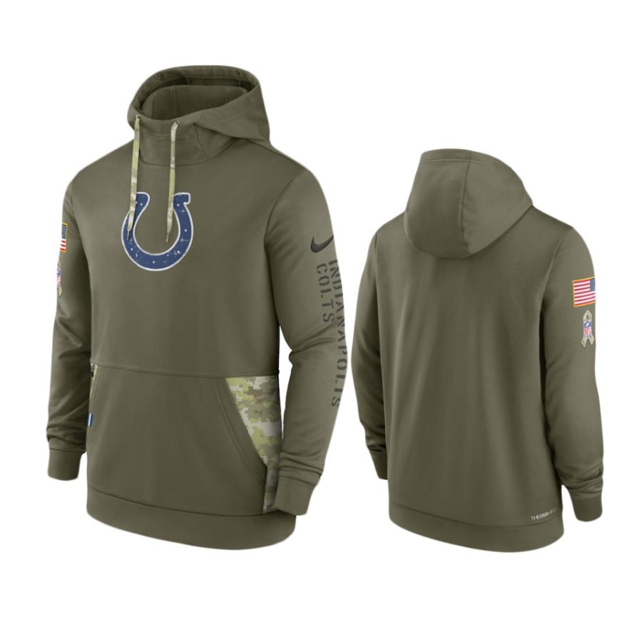 colts olive 2022 salute to service therma hoodie