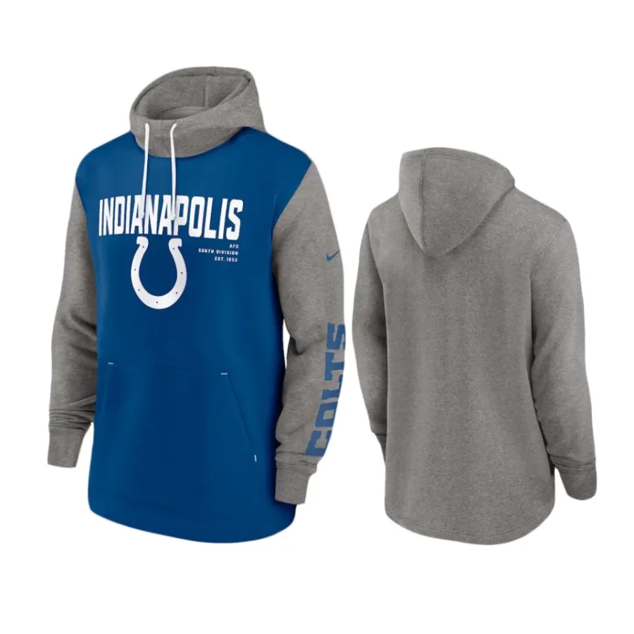 colts royal color block fashion hoodie