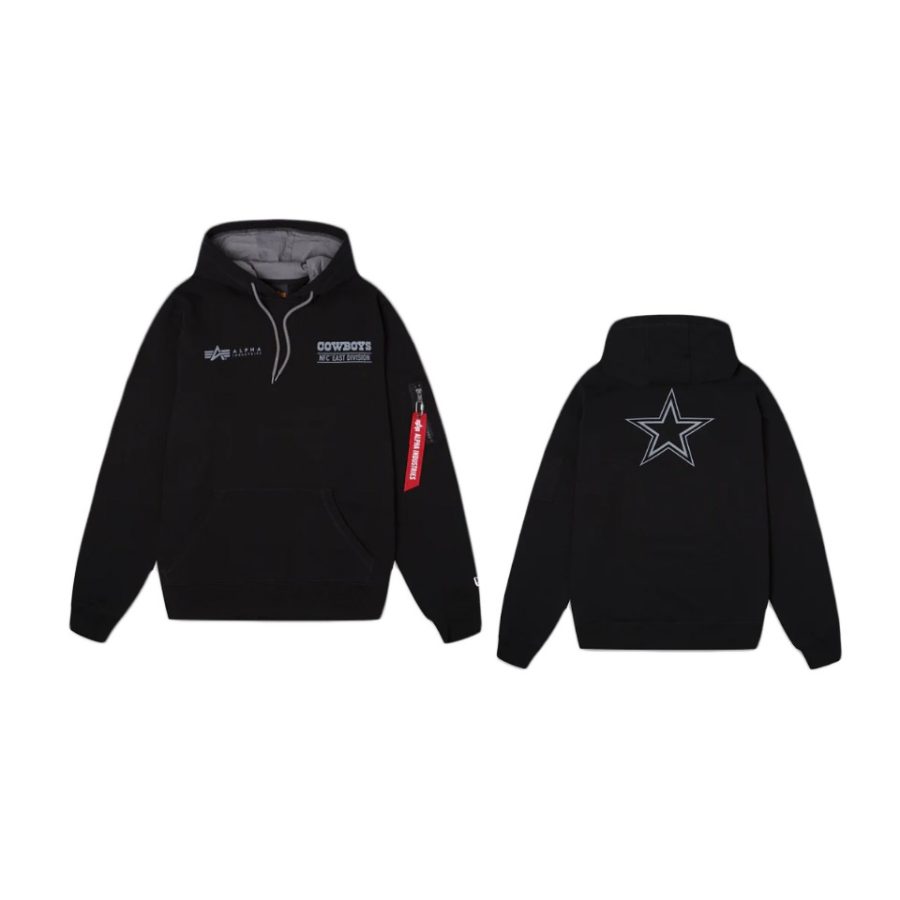 cowboys black alpha industries hoodie