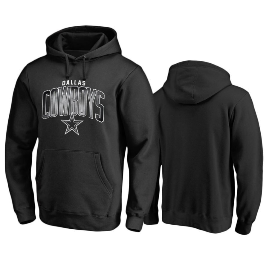 cowboys black arch smoke hoodie