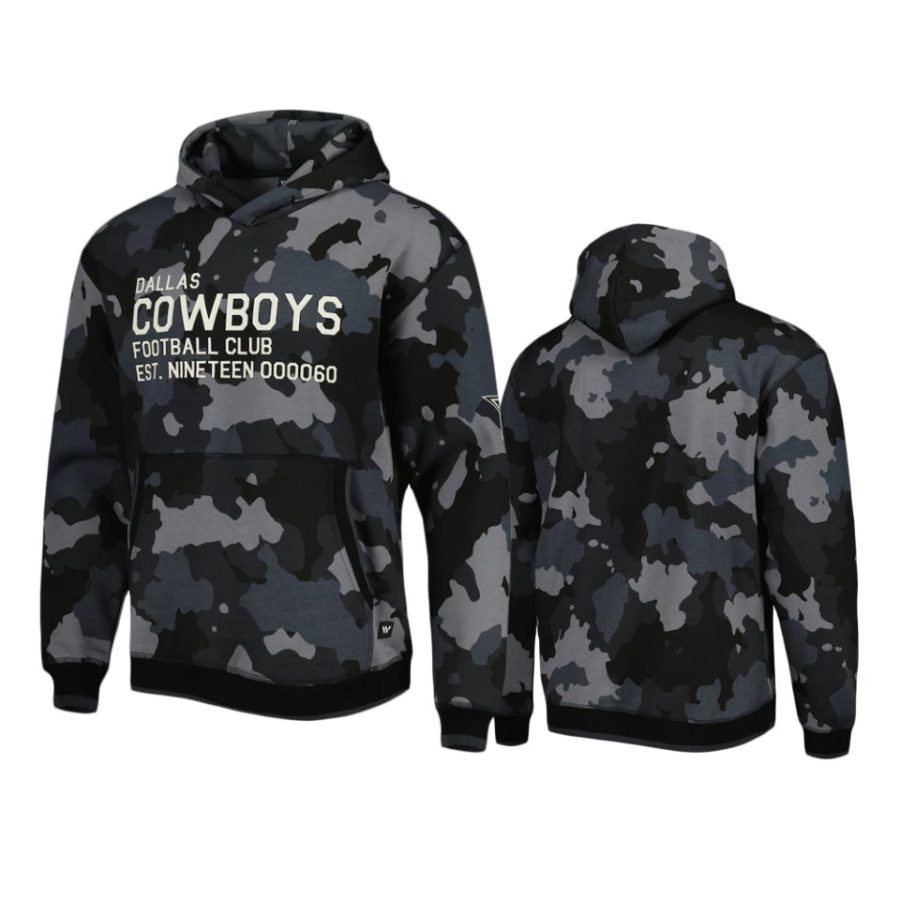 cowboys black camo pullover hoodie