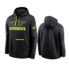 cowboys black volt pullover hoodie