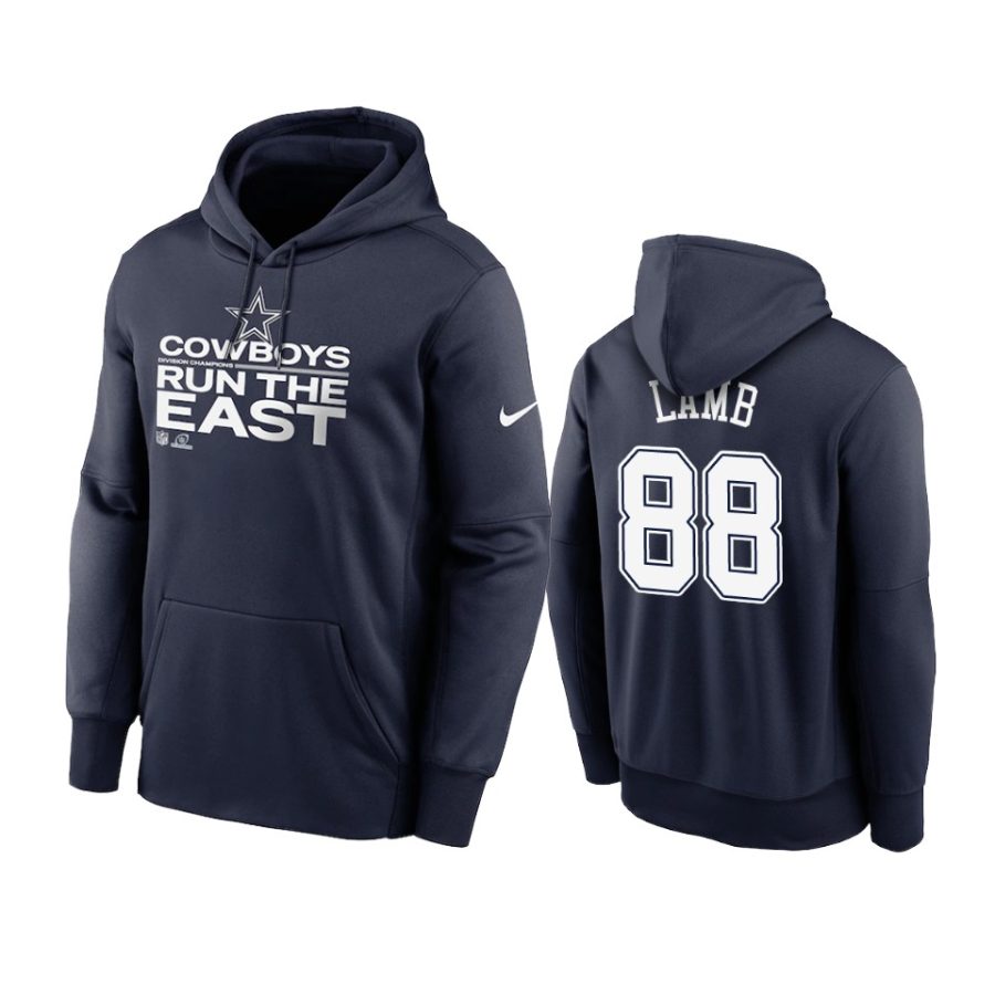 cowboys ceedee lamb navy 2021 nfc east division champions hoodie