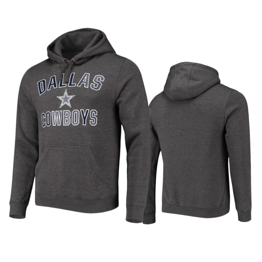 cowboys charcoal victory arch pullover hoodie