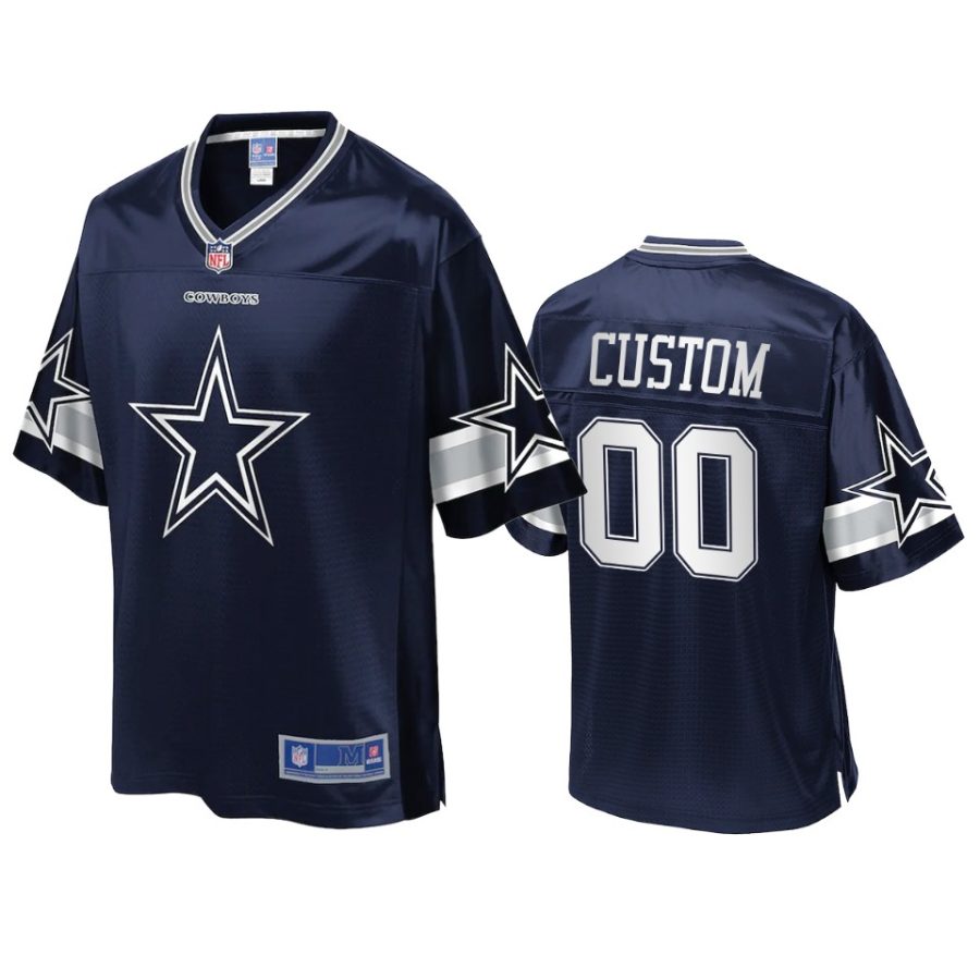 cowboys custom pro line navy icon jersey