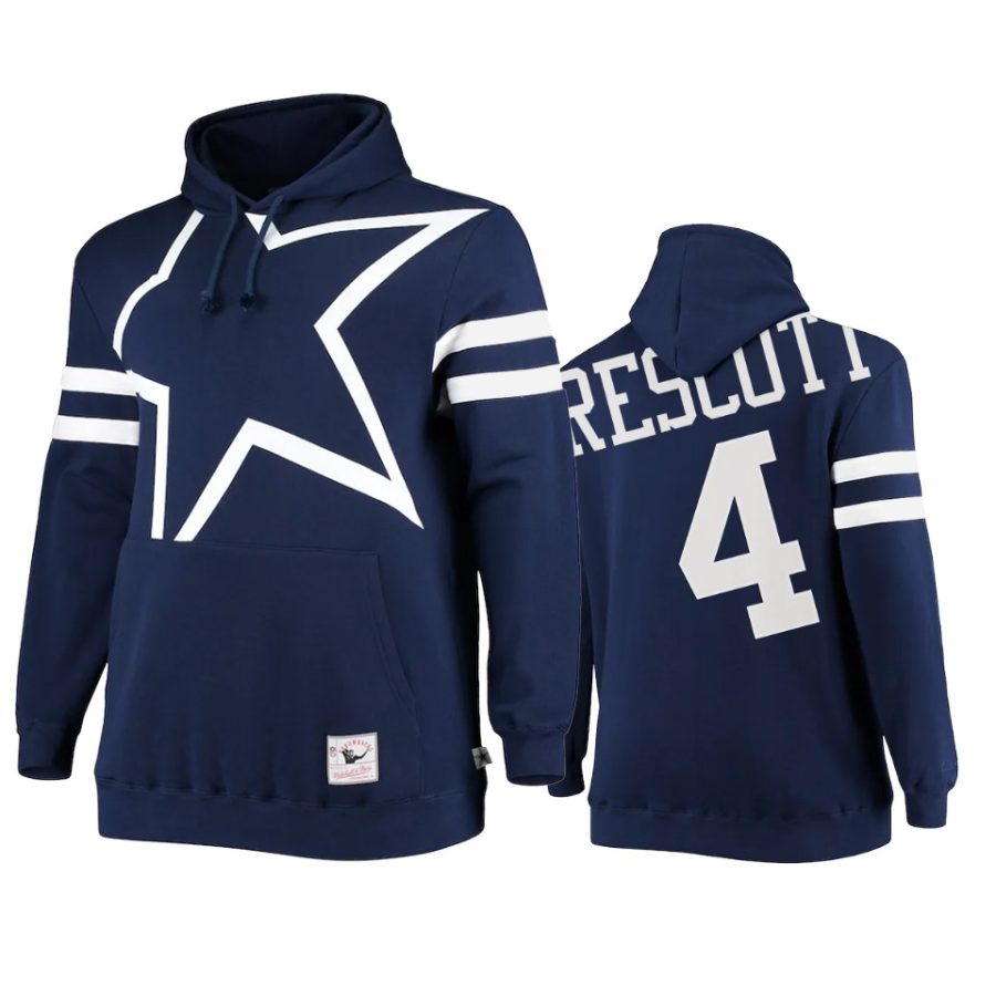 cowboys dak prescott navy big face hoodie