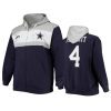 cowboys dak prescott navy full zip player fleece hoodie