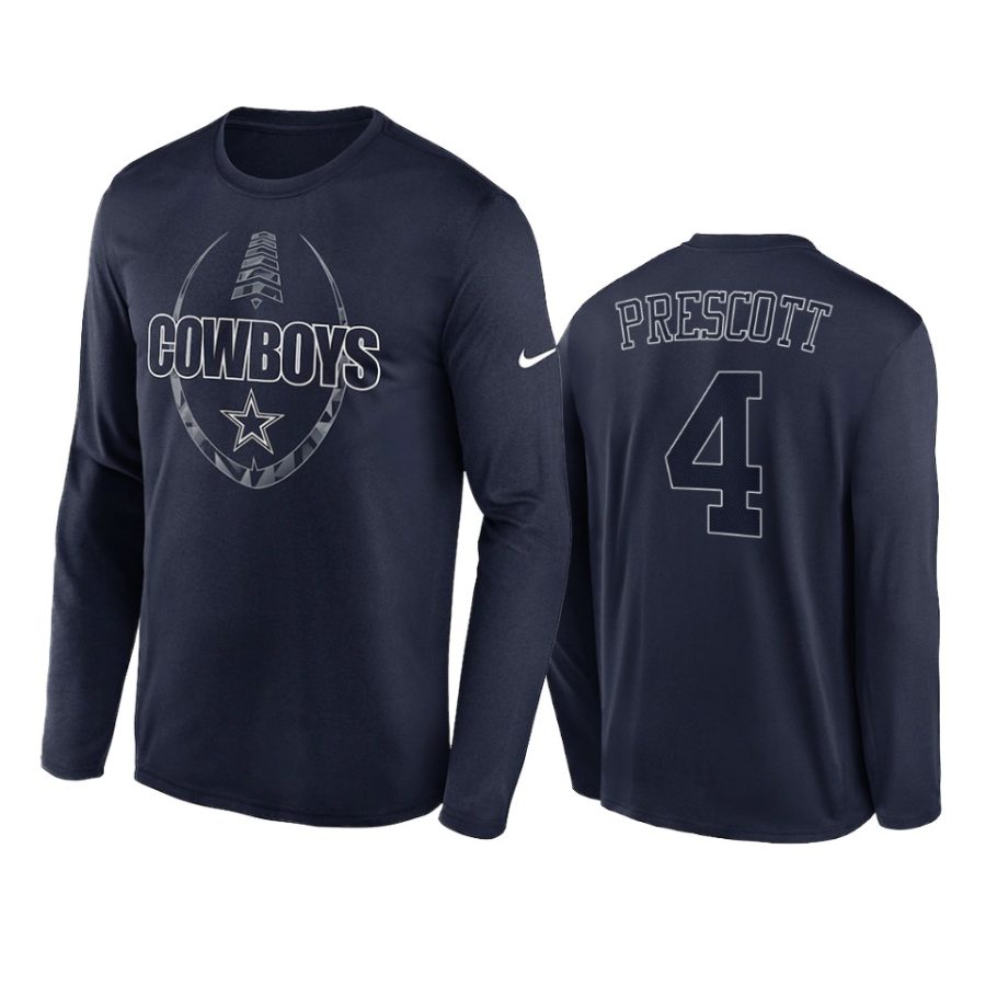 cowboys dak prescott navy icon legend performance t shirt