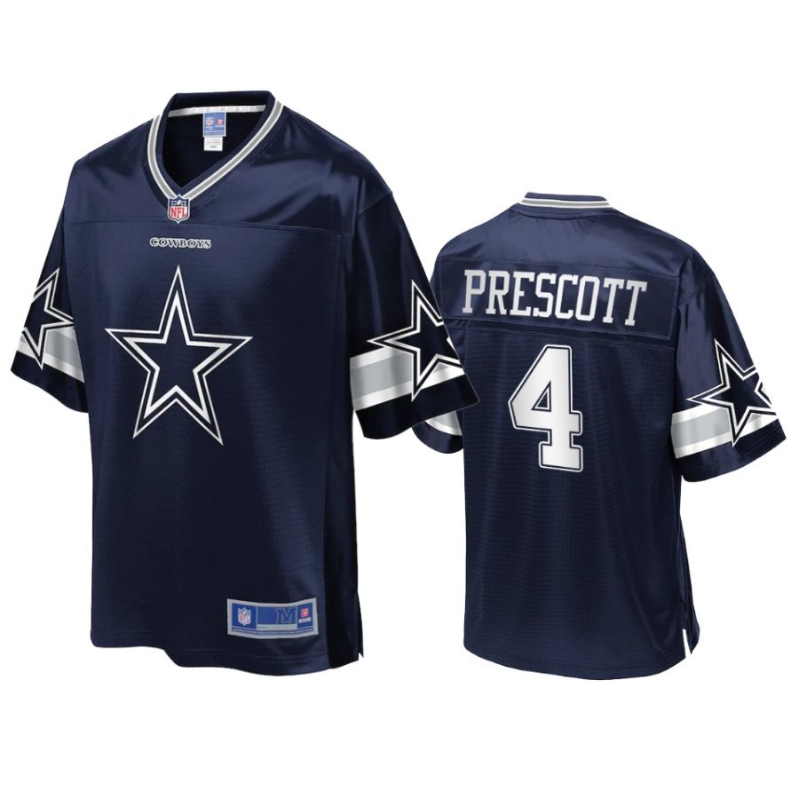 cowboys dak prescott pro line navy icon jersey