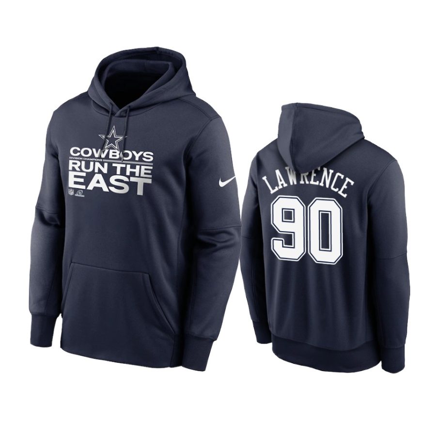 cowboys demarcus lawrence navy 2021 nfc east division champions hoodie