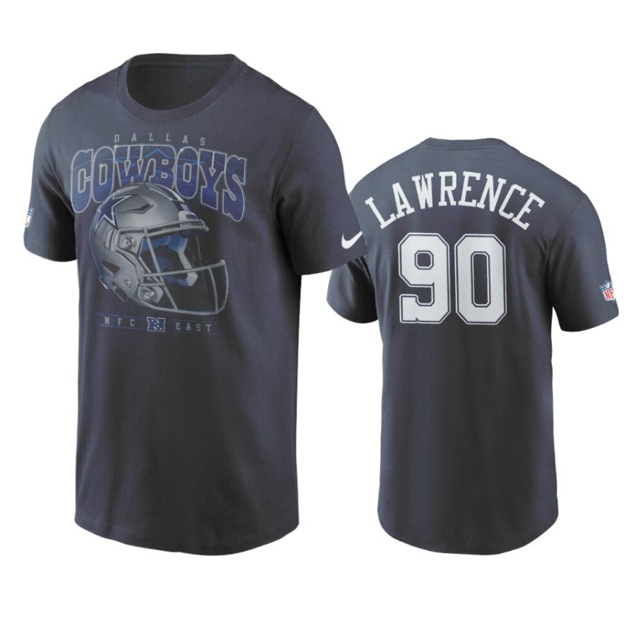 cowboys demarcus lawrence navy helmet t shirt