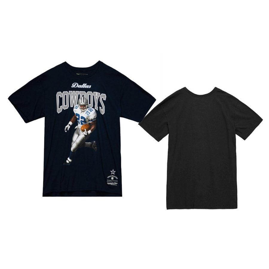 cowboys emmitt smith player graphic black sideline t shirt