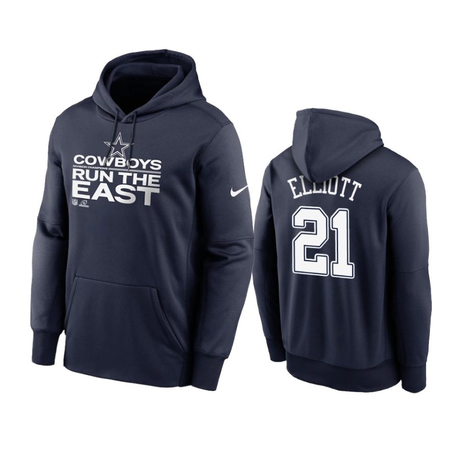 cowboys ezekiel elliott navy 2021 nfc east division champions hoodie