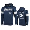 cowboys ezekiel elliott navy sideline team logo 100th season hoodie