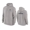 cowboys gray sideline club fleece hoodie