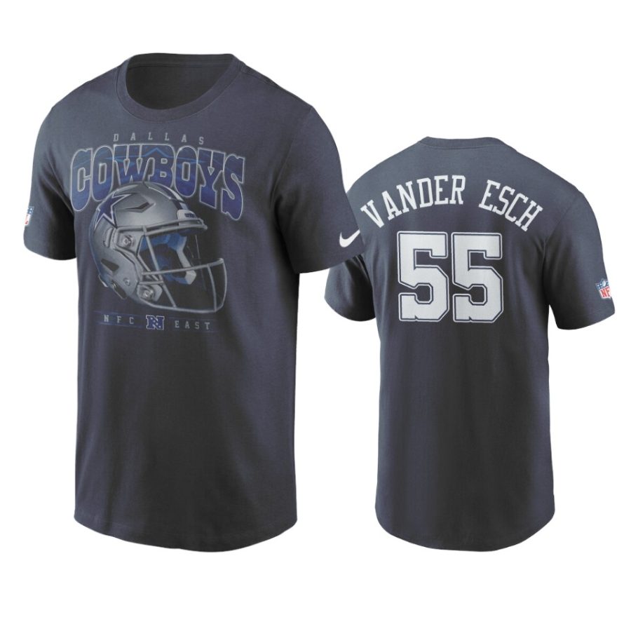 cowboys leighton vander esch navy helmet t shirt