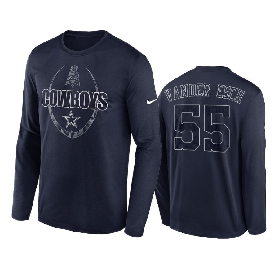 cowboys leighton vander esch navy icon legend performance t shirt