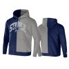 cowboys navy staple split logo hoodie