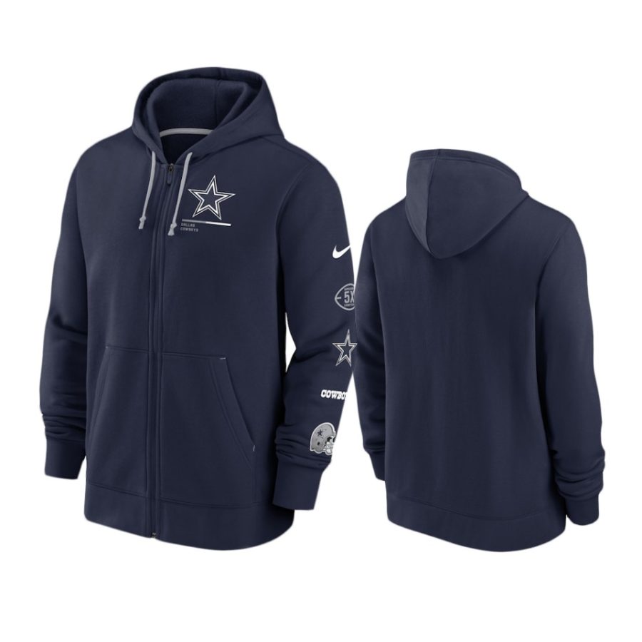 cowboys navy surrey full zip hoodie