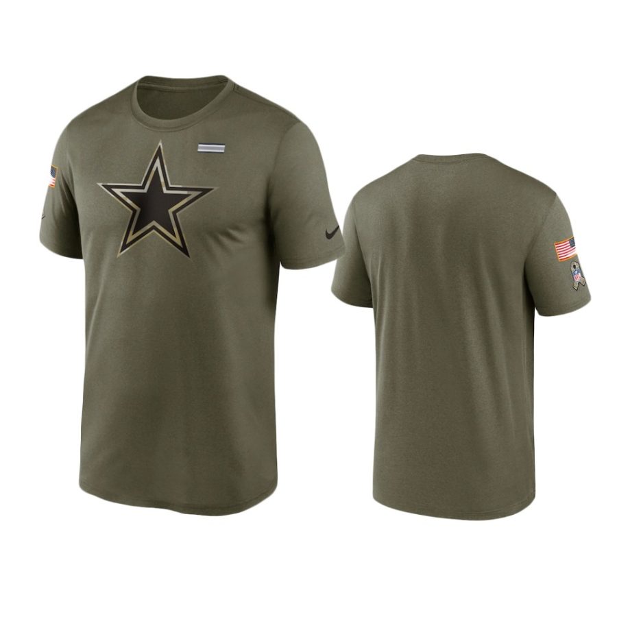 cowboys olive 2021 salute to service legend performance t shirt