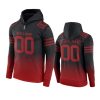 custom 49ers black red gradient hoodie