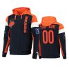 custom bears brown orange extreme throwback full zip hoodie