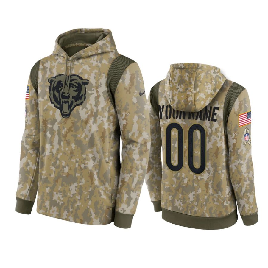 custom bears camo 2021 salute to service therma hoodie