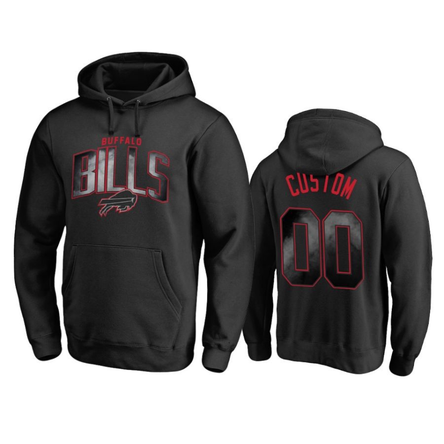 custom bills black arch smoke hoodie