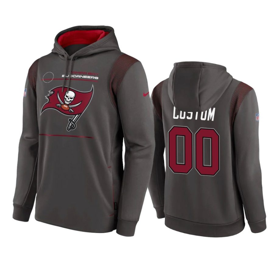 custom buccaneers pewter sideline logo hoodie