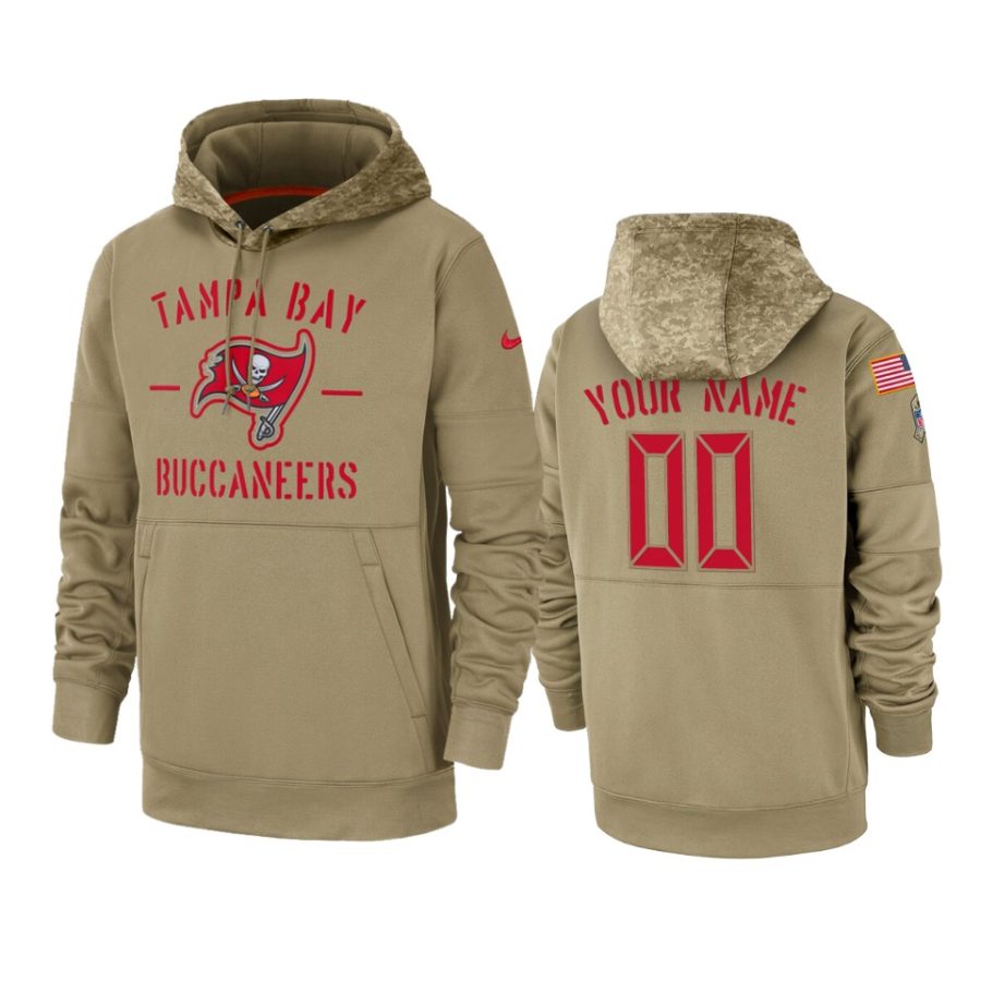 custom buccaneers tan 2019 salute to service sideline therma hoodie