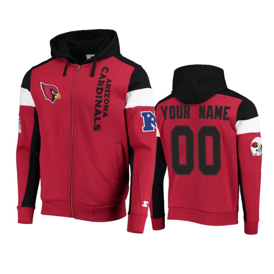 custom cardinals cardinal black extreme throwback full zip hoodie