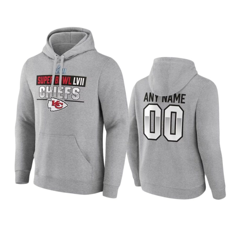 custom chiefs gray super bowl lvii hoodie