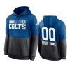 custom colts royal charcoal sideline impact lockup hoodie