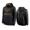 custom dolphins black 2020 salute to service sideline performance hoodie