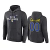 custom heather charcoal 2023 nfl playoffs fleece pullover hoodie