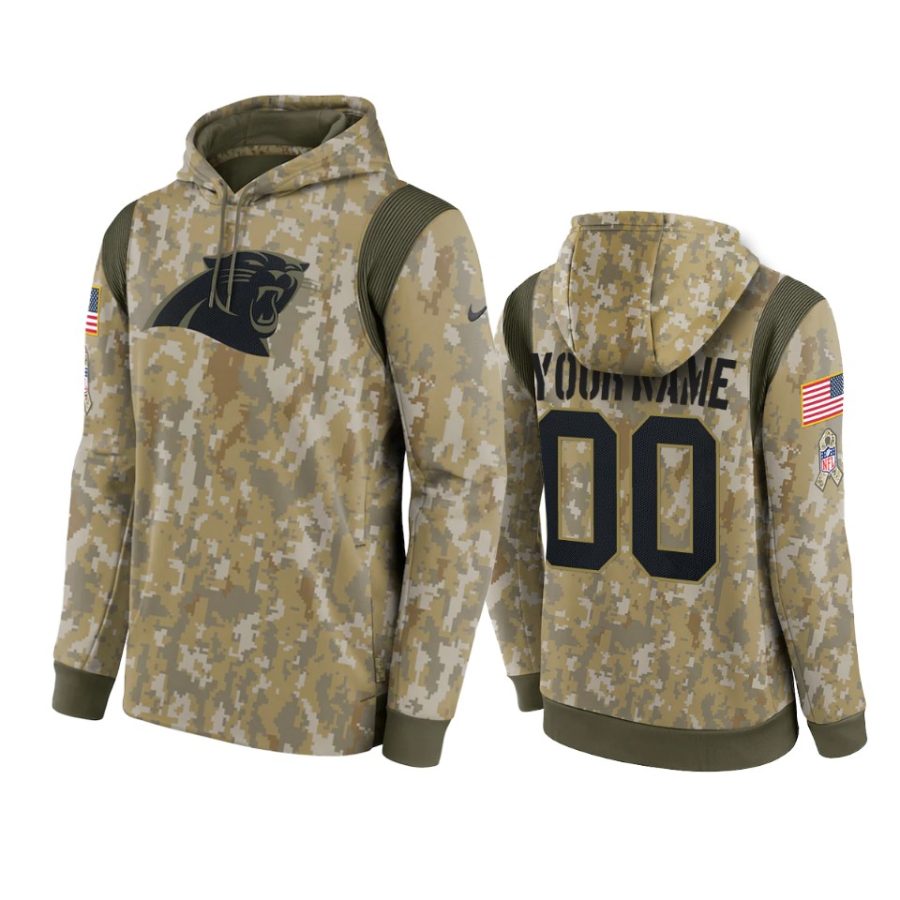 custom panthers camo 2021 salute to service therma hoodie