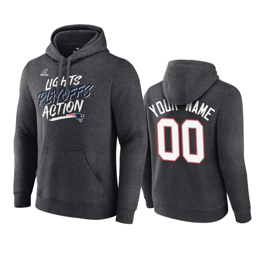 custom patriots charcoal 2021 nfl playoffs hoodie