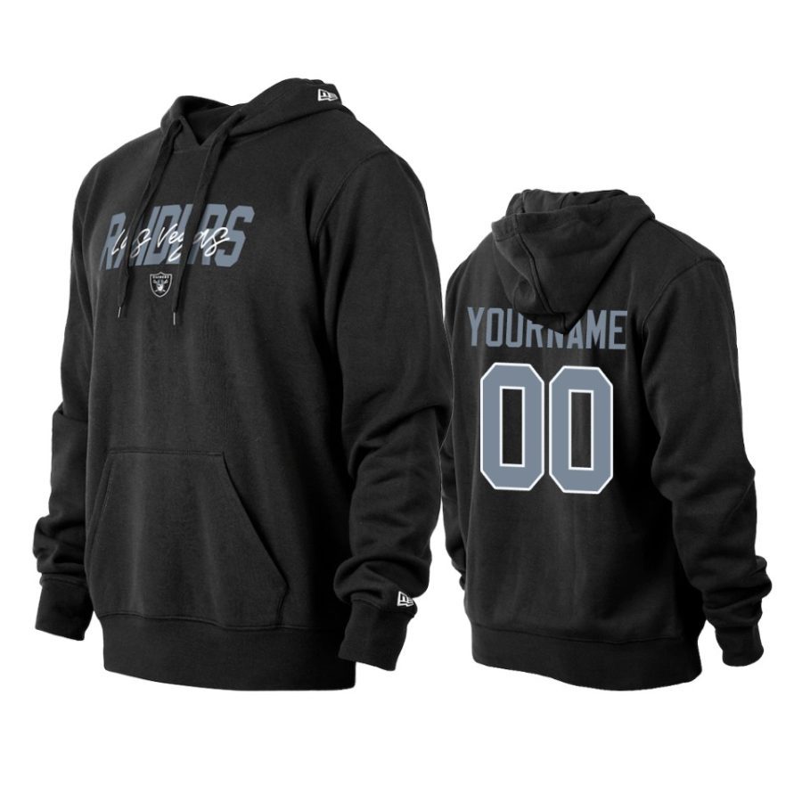 custom raiders black 2022 nfl draft hoodie