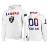 custom raiders white americana hoodie