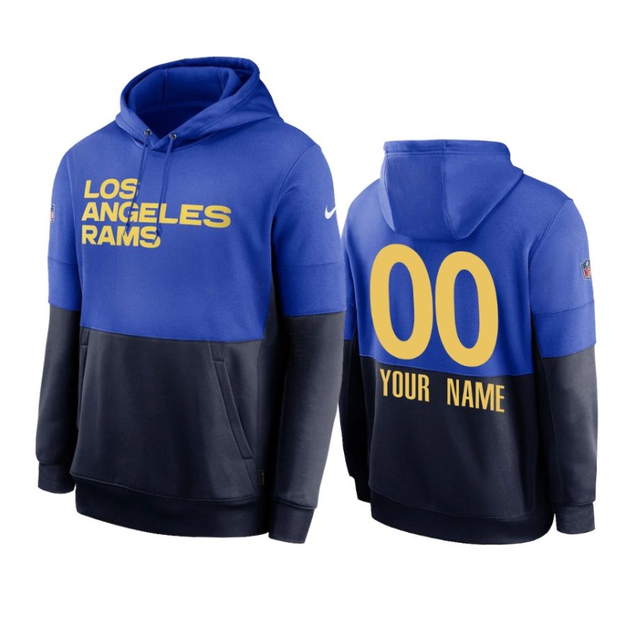 custom rams powder blue navy sideline impact lockup hoodie