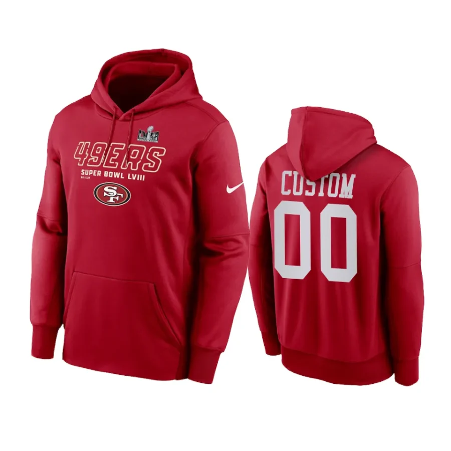 custom scarlet super bowl lviii hometown hoodie