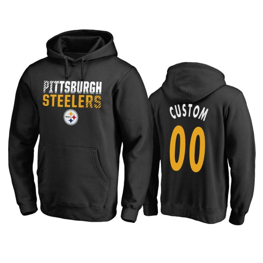 custom steelers black iconic collection hoodie