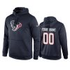 custom texans navy circuit logo hoodie