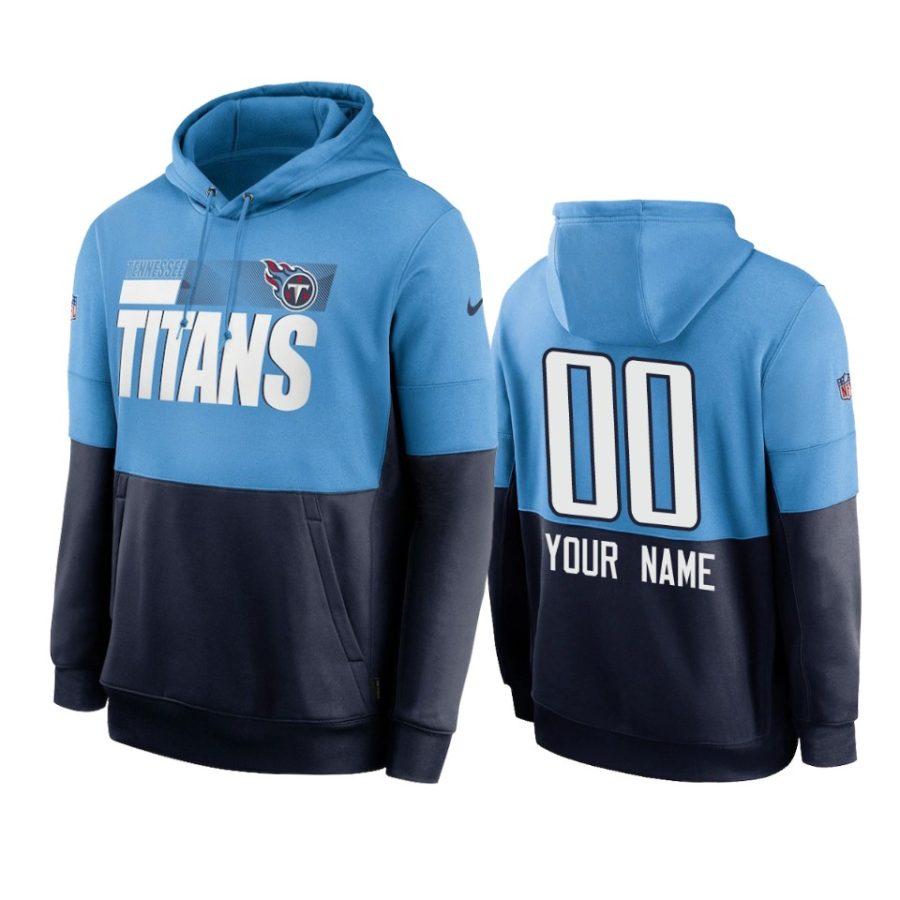 custom titans blue navy sideline impact lockup hoodie