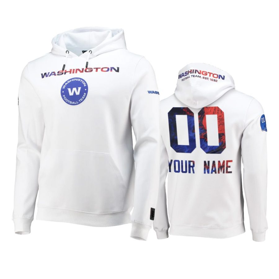 custom washington football team white americana hoodie