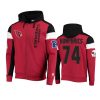 d.j. humphries cardinals cardinal black extreme throwback full zip hoodie