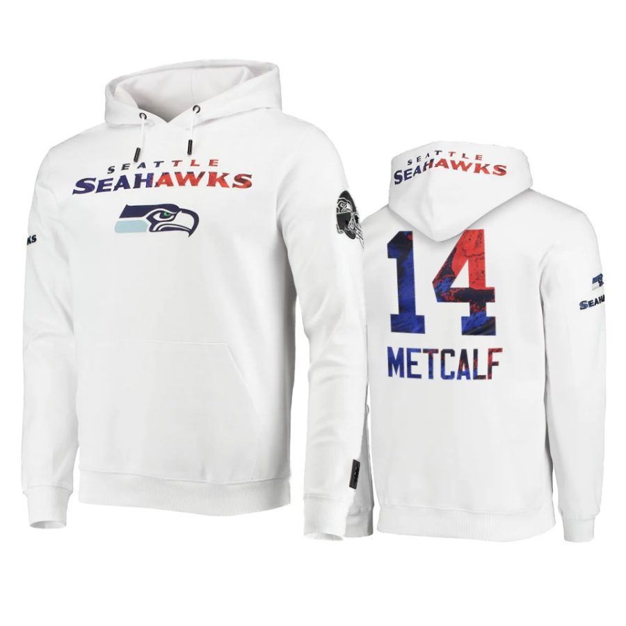 d.k. metcalf seahawks white americana hoodie