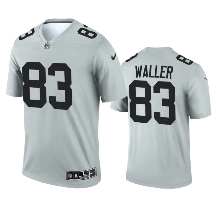 darren waller raiders 2021 inverted legend silver jersey